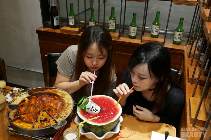 Chicken Up Watermelon Soju