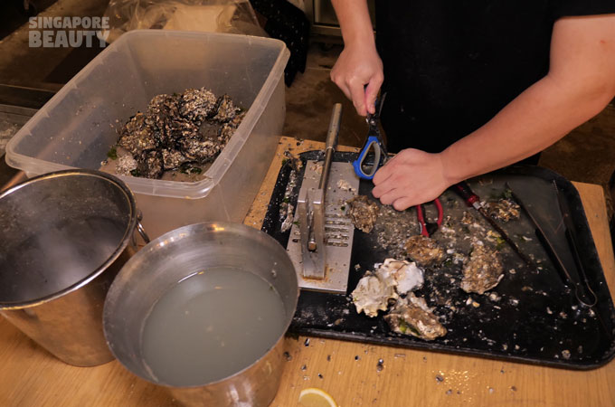 oyster-shucking