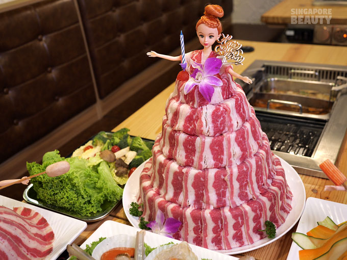 meat doll birthday cake