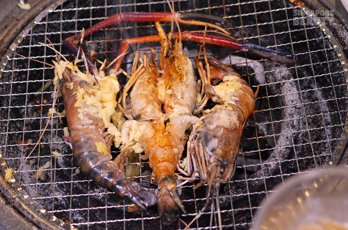 Thai giant river prawns