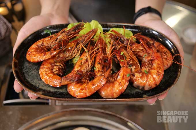 bbq spicy prawns