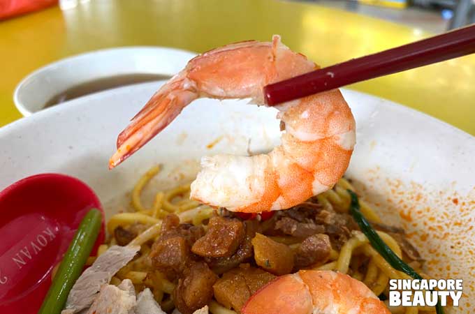 fresh prawn noodle