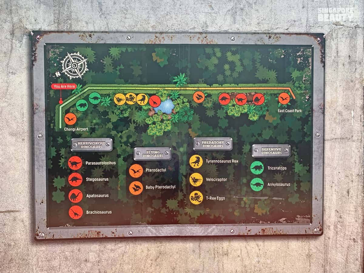 Jurassic mile location map Changi airport connector 