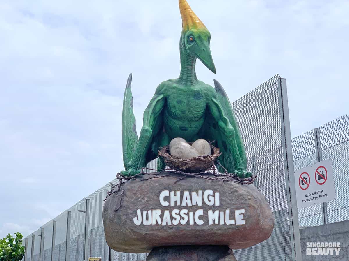 Changi airport new park connector jurassic mile dinosaur