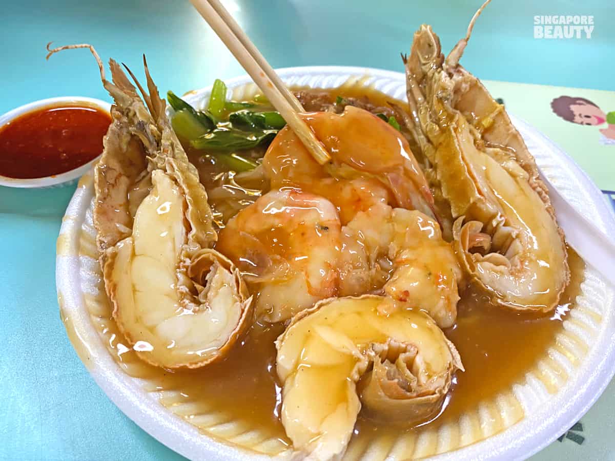 best Ipoh Hor fun in singapore with seafood crayfish lobster