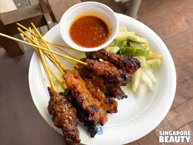 chicken mutton beef halal satay