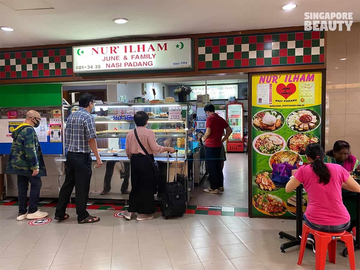 Nur Ilham June & family nasi padang halal food chinatown