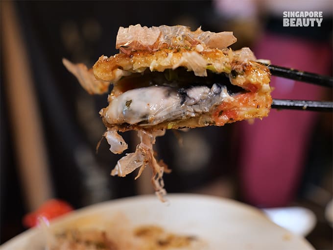 Okonomiyaki with otafuku sauce