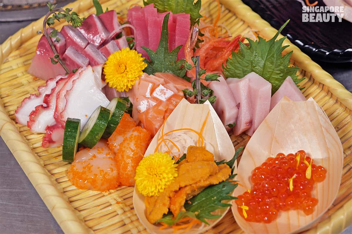 welcome sashimi platter uni