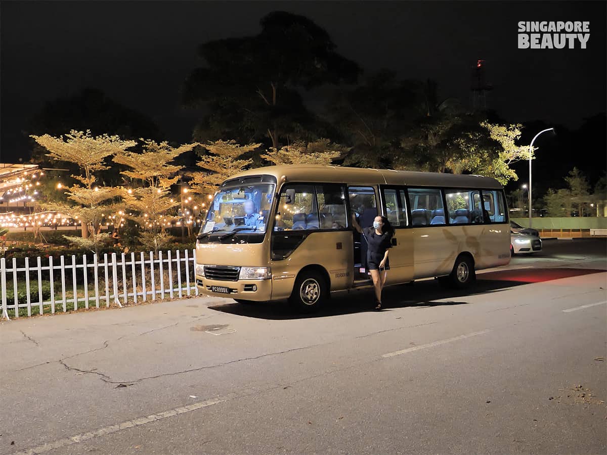 the three peacocks shuttle bus nearest mrt