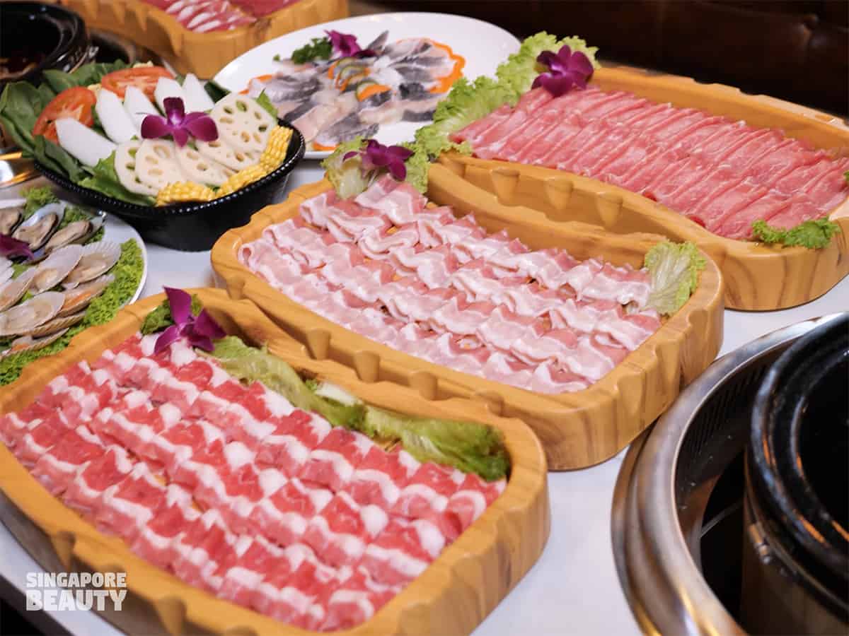 jiugongge meat platter sauna fish hotpot buffet