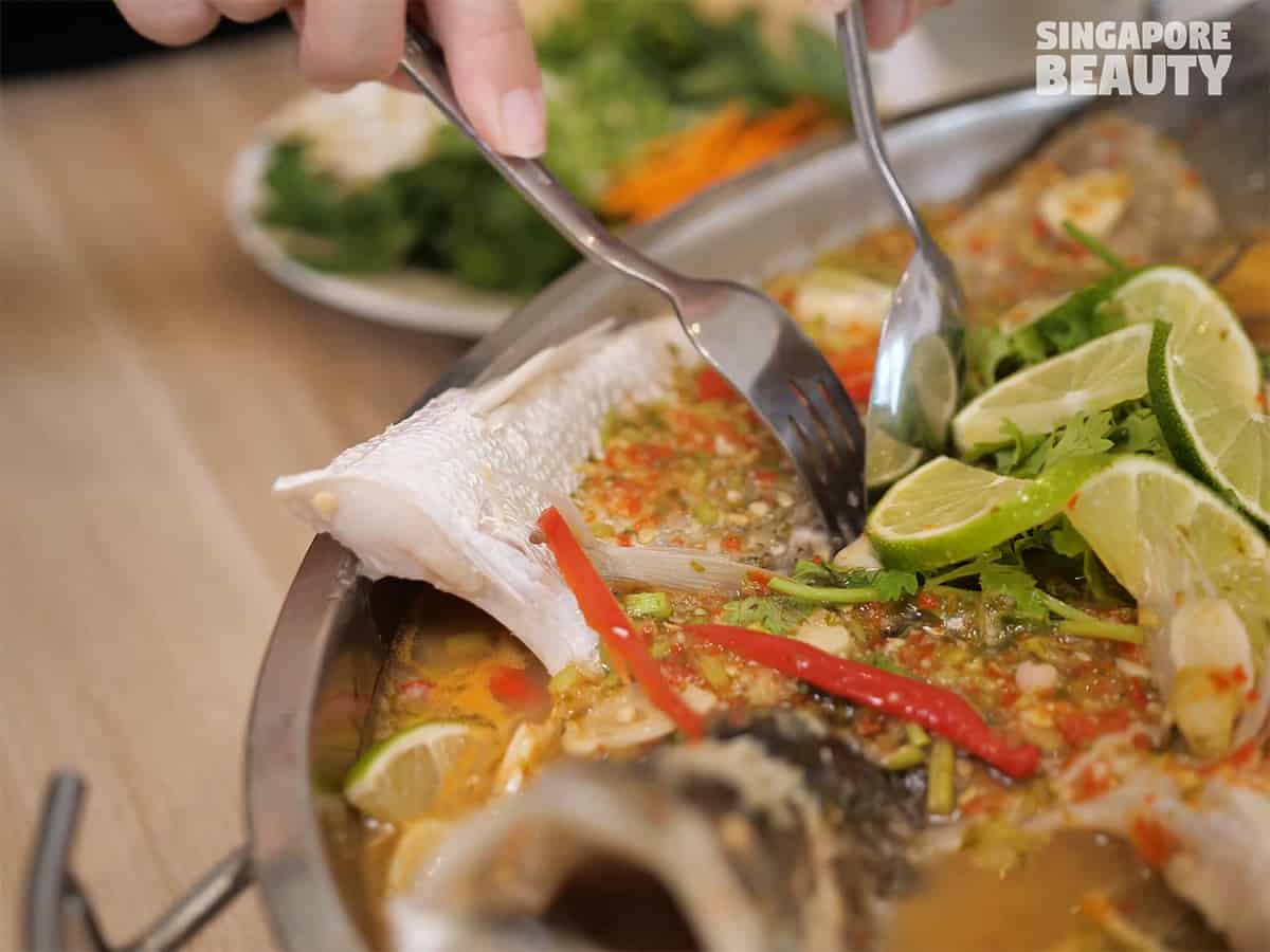 steamed thai lime fish