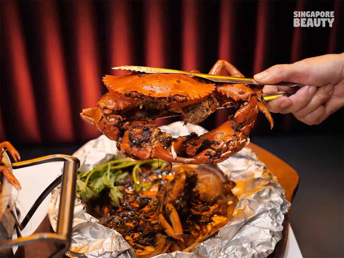 tin foil bbq crab