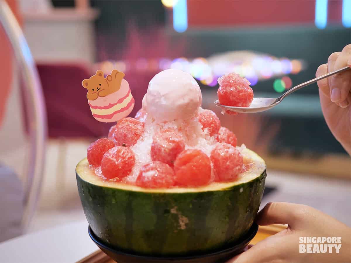 watermelon shave ice sweetish dessert