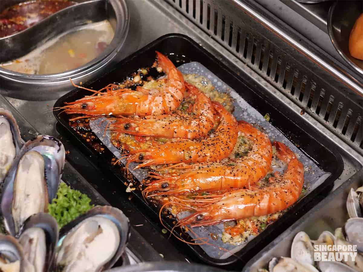 la jiang shan hotpot bbq prawn