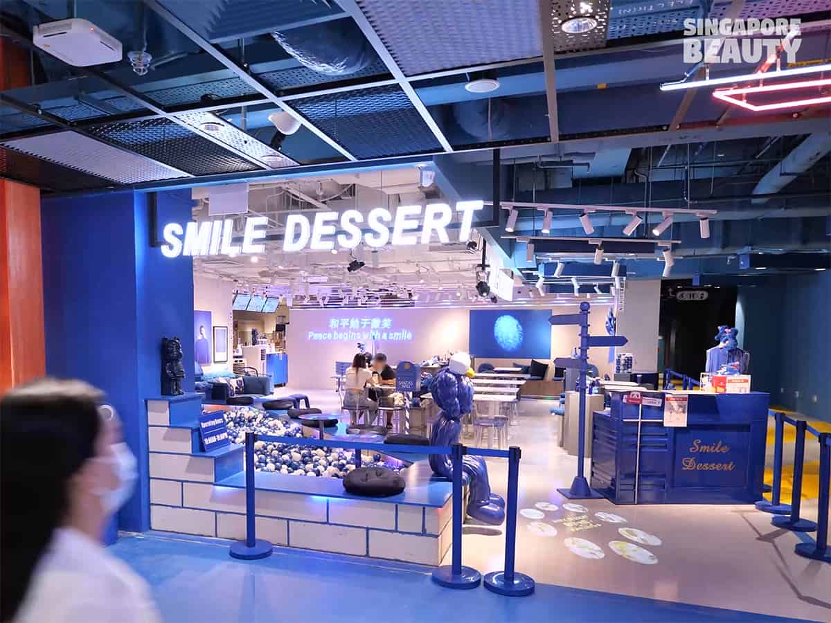 smile dessert grid blue