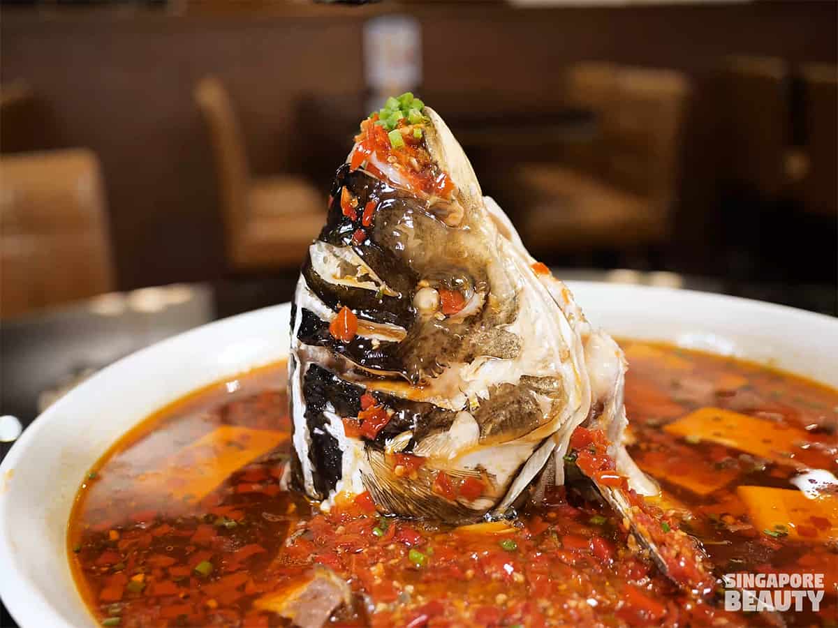 fish head with chopped chilli