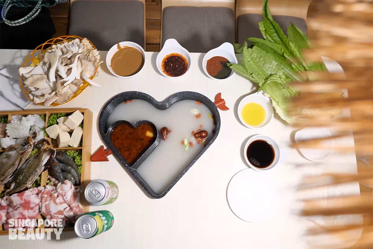 heart shaped hotpot pot