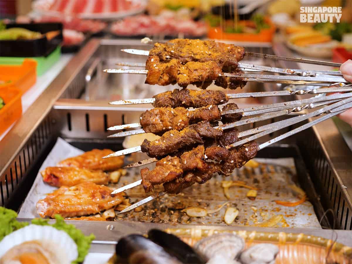 Bugis BBQ and hotpot bbq skewers