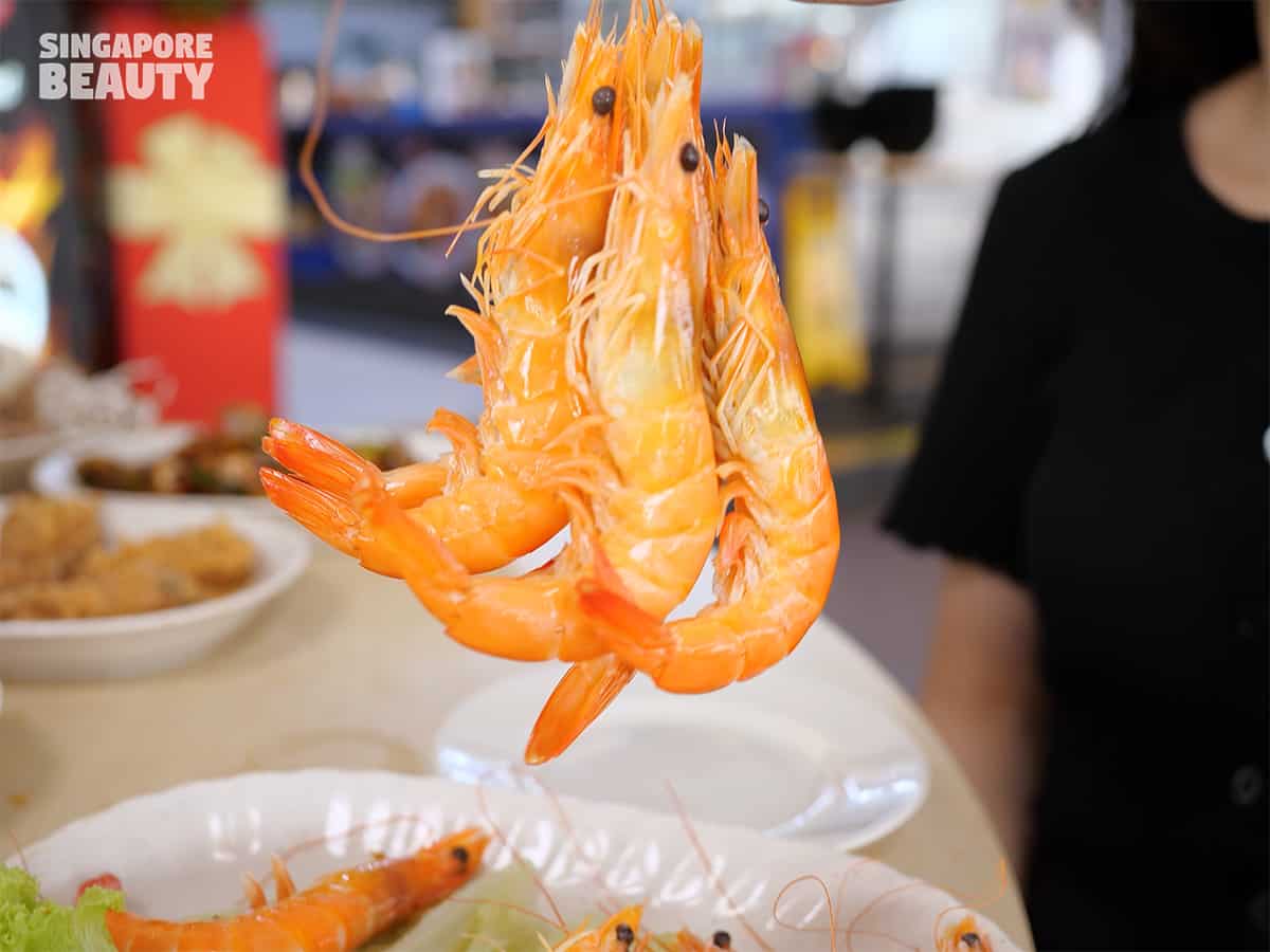 Ah Orh Teochew Fish Head-Steamboat teochew styel cold prawn