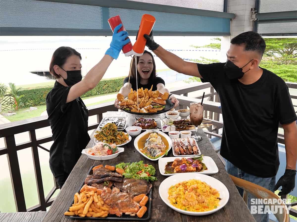 The Patio Dine by the Sea in a Singapore Beach House with Western