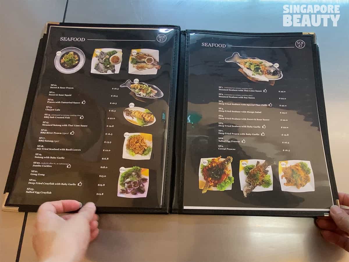 Soi47 thai food menu
