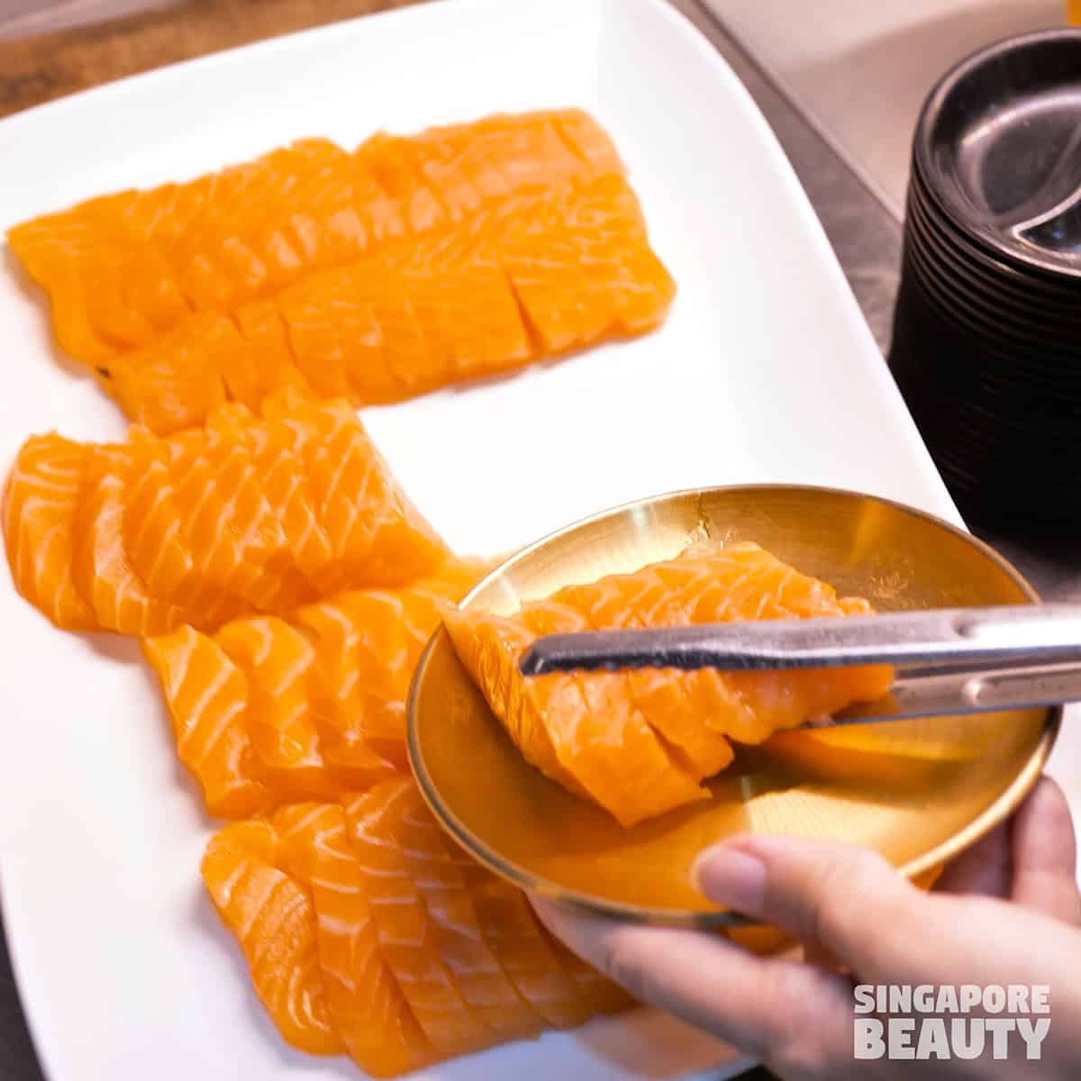 salmon sashimi buffet