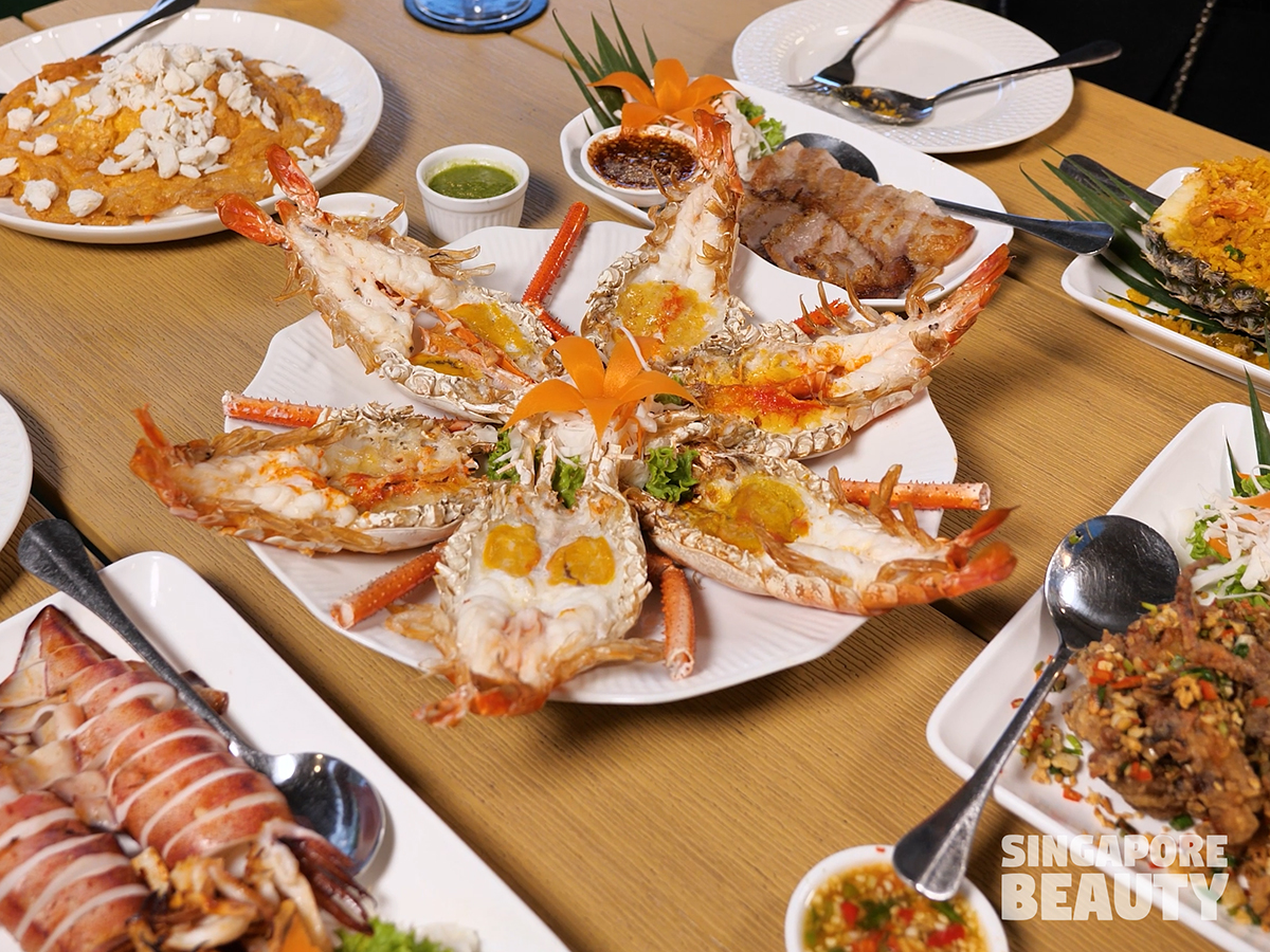 Grilled river prawn