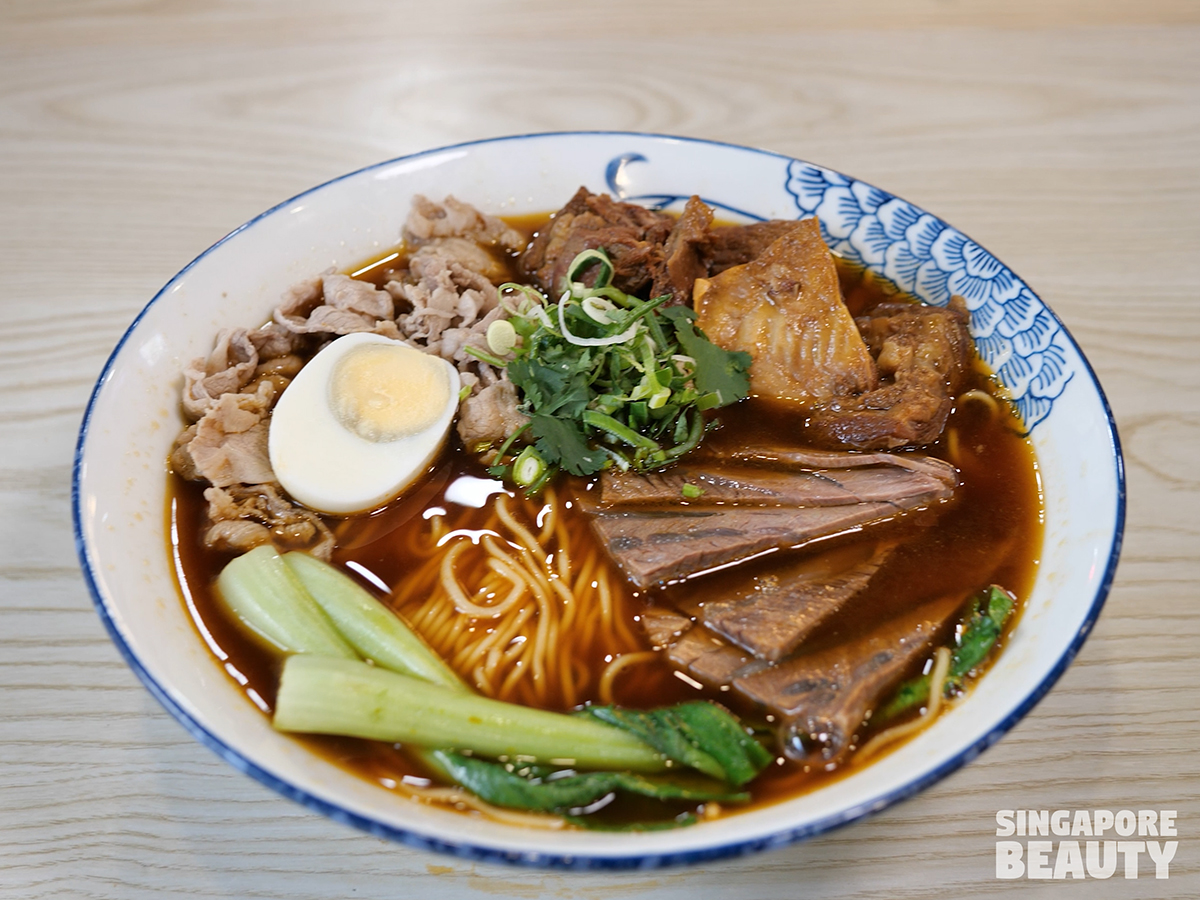 jiang's Noodle House In House Beef Three Treasure Noodles