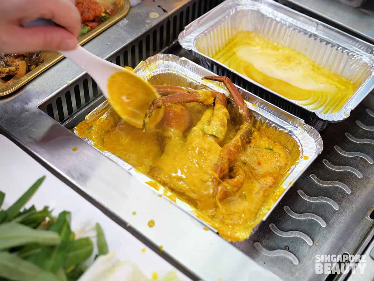 grilled curry crab