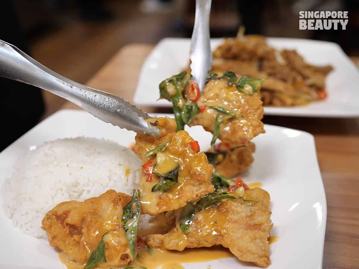 salted egg pork ribs rice